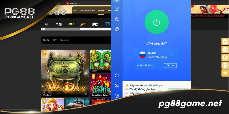 Dùng VPN để truy cập vào chơi nổ hũ nếu link bị chặn