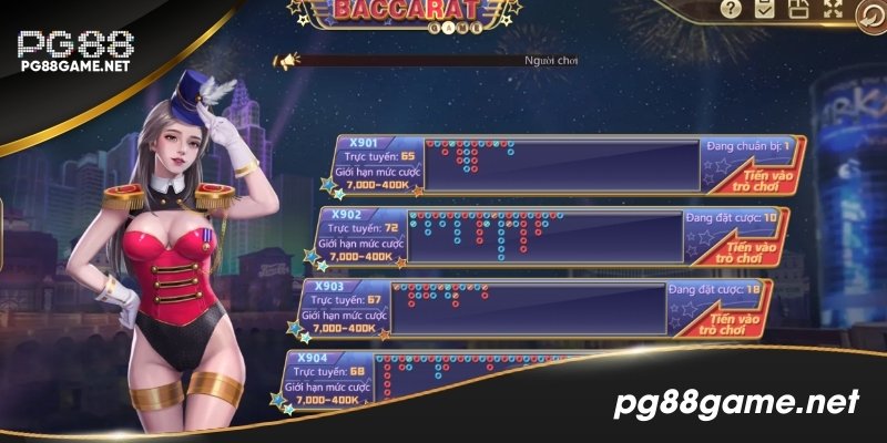 Game bài baccarat PG88 với luật chơi đơn giản và thú vị